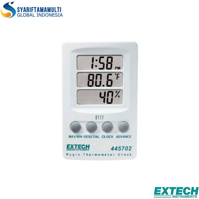 Extech 445702 Hygro-Thermometer Clock