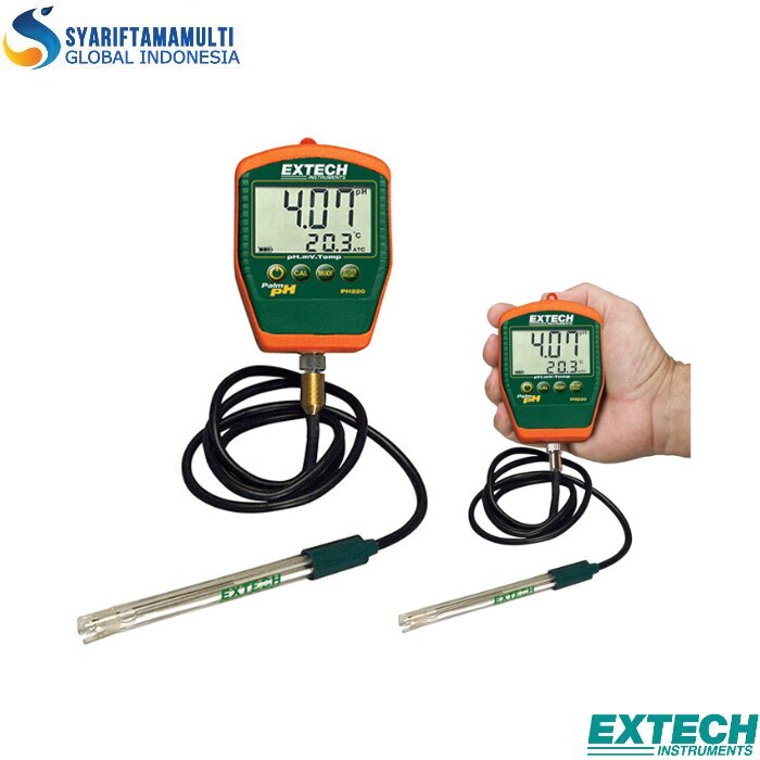 Extech PH220-C Waterproof Palm pH Meter with Temperature